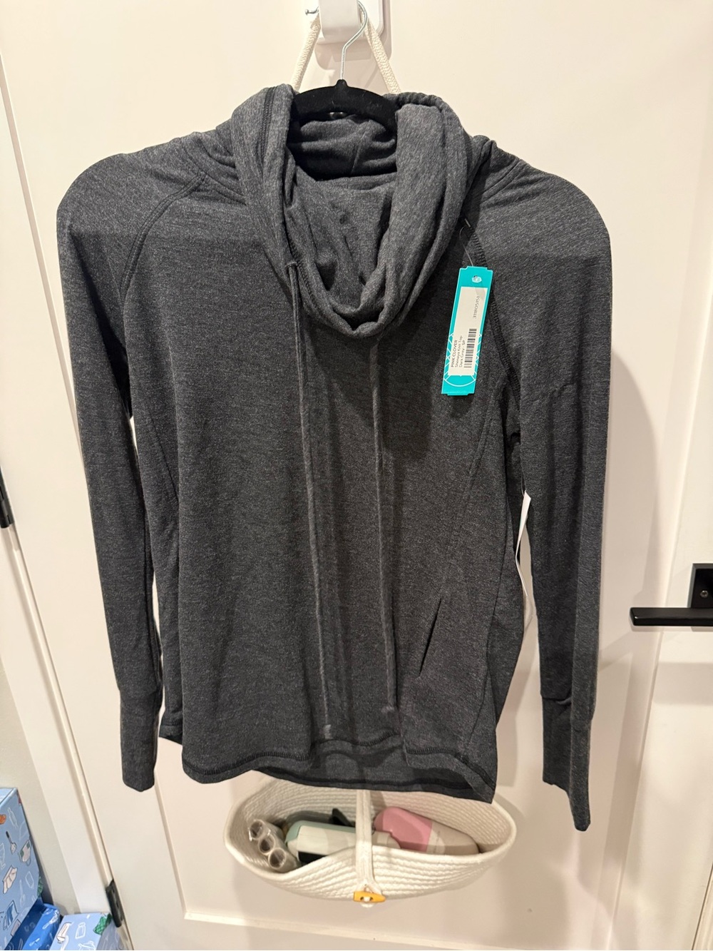 Pink Clover Dark Gray Knit Top